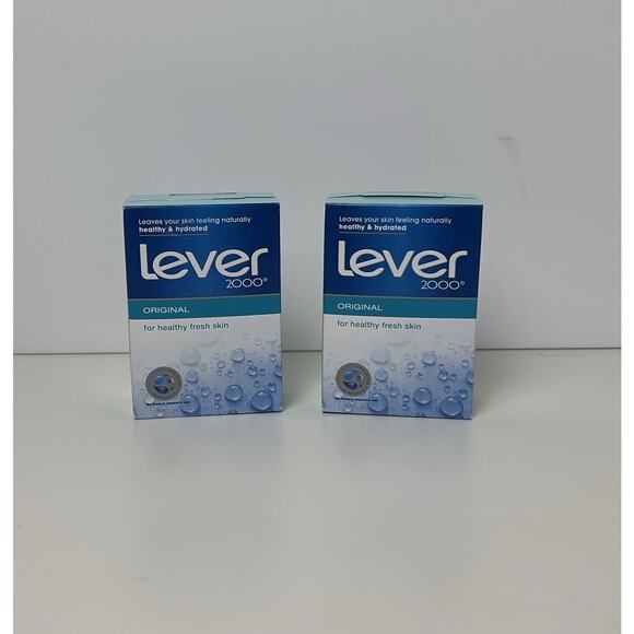 Lot 2 Vintage Lever 2000 Original Bar Soap Box Boxed Made In USA 4 Oz Bar - Picture 1 of 3